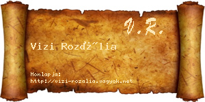 Vizi Rozália névjegykártya