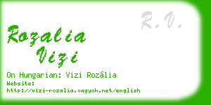 rozalia vizi business card